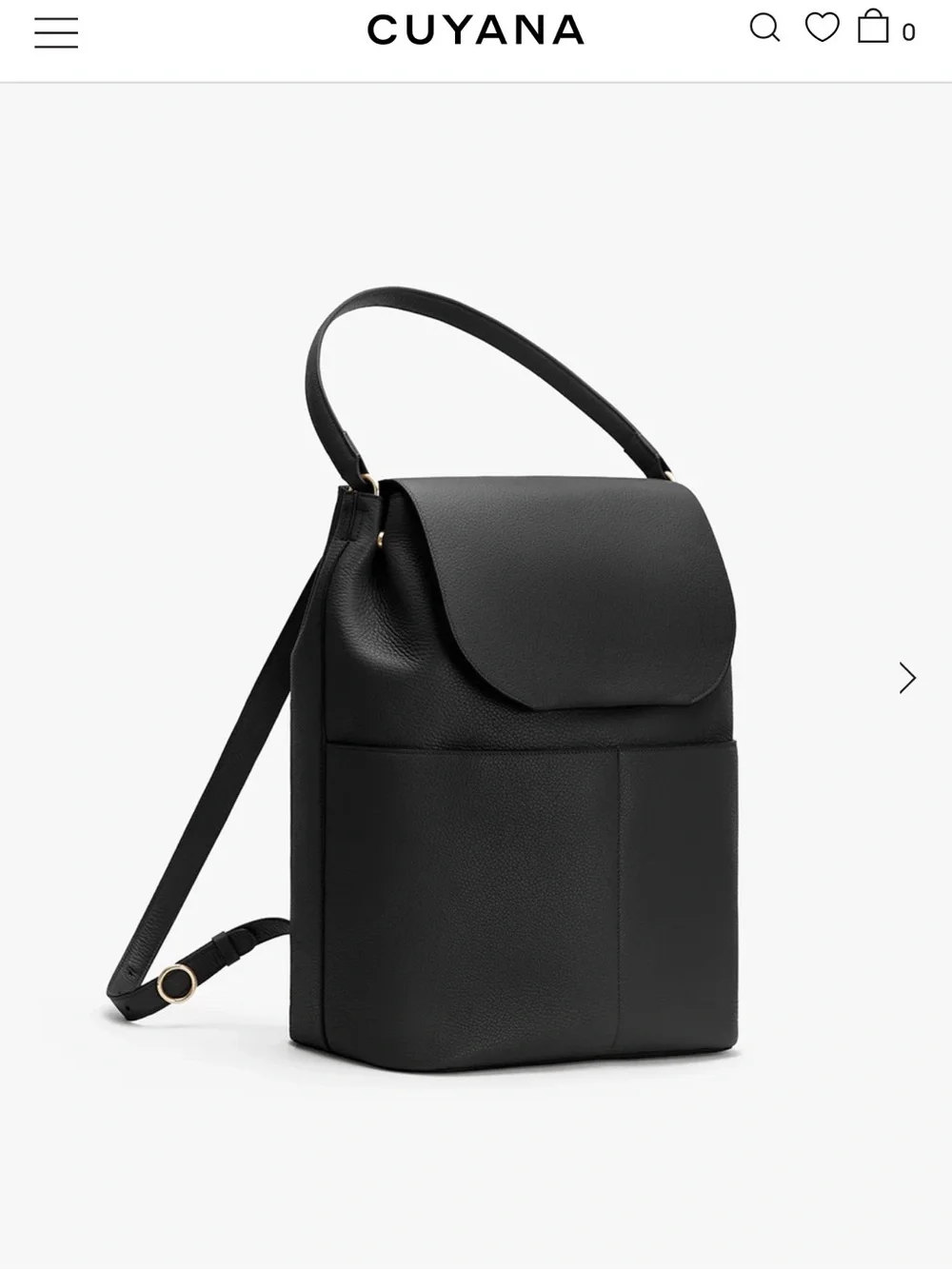 LIKE NEW CUYANA LARGE LEATHER BACKPACK 2.0